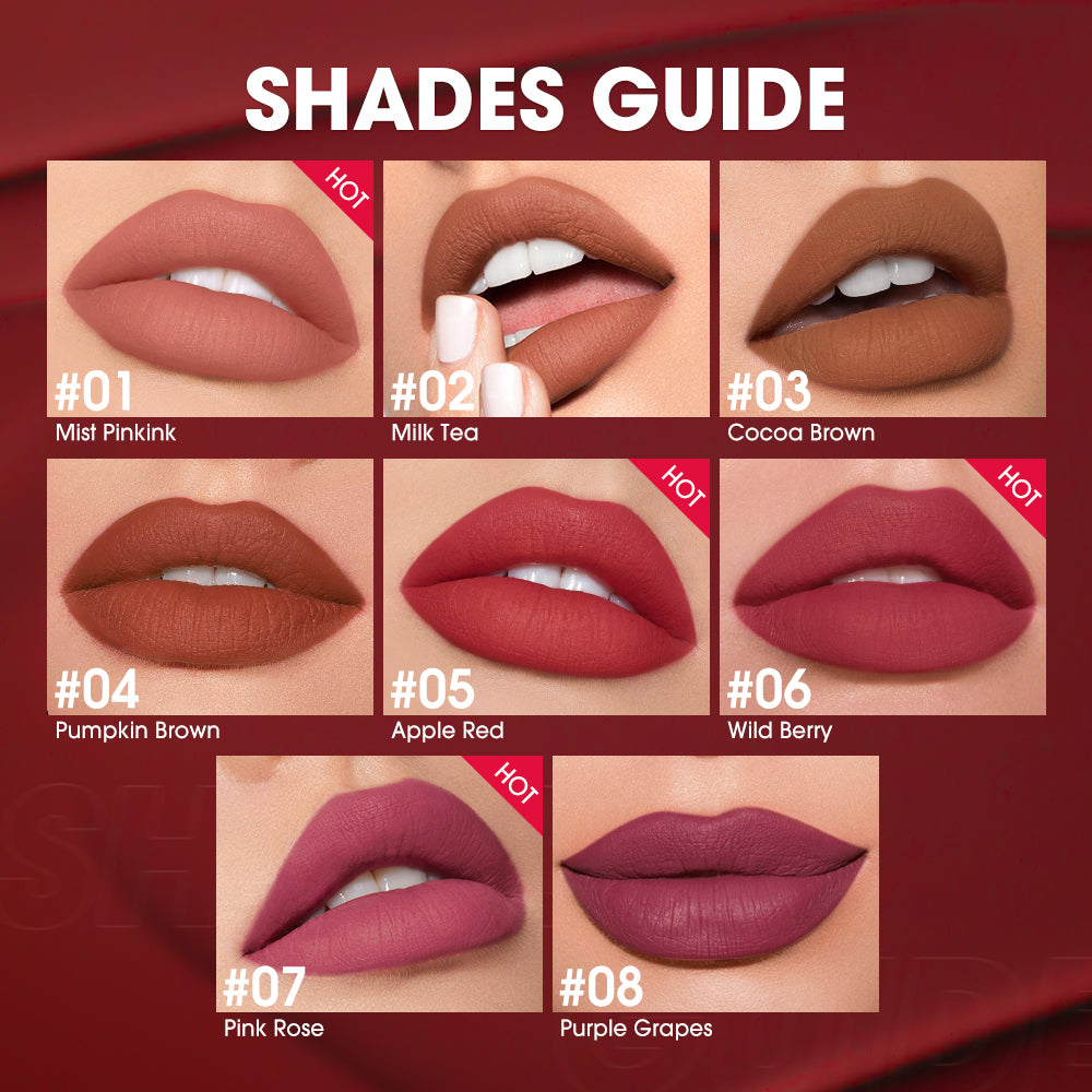 Two Piece Lip Glaze Set Ultra Stay Lolepop Matte Lipstick Lipcream & Velvet Matte Liptint Lip & Cheek Mud