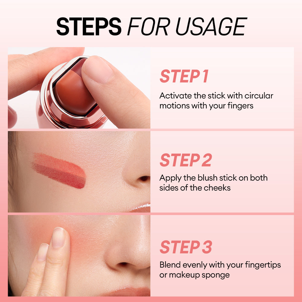 O.TWO.O Haute Dual Color Silky-Soft Lip & Cheek Stick Two-Color Combination Three Uses Soft Matte