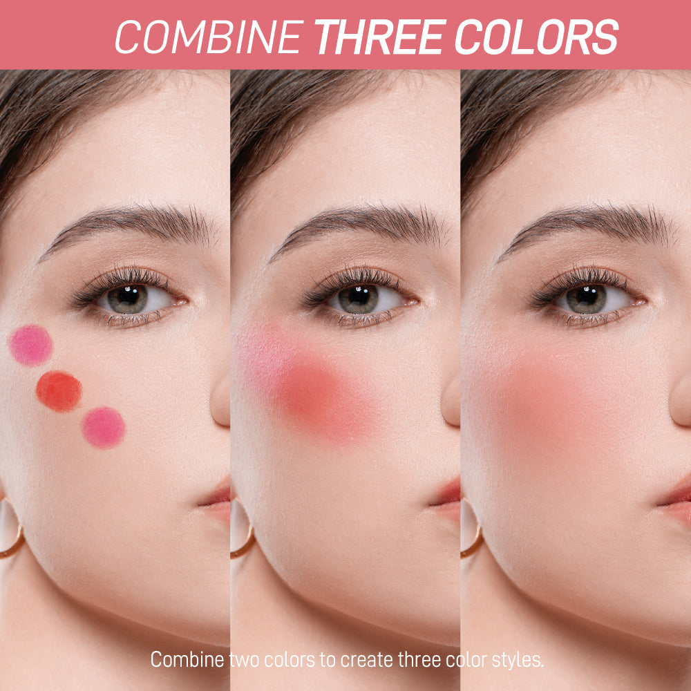 O.TWO.O Haute Dual Color Silky-Soft Lip & Cheek Stick Two-Color Combination Three Uses Soft Matte