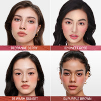O.TWO.O Haute Dual Color Silky-Soft Lip & Cheek Stick Two-Color Combination Three Uses Soft Matte
