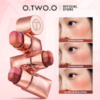O.TWO.O Haute Dual Color Silky-Soft Lip & Cheek Stick Two-Color Combination Three Uses Soft Matte