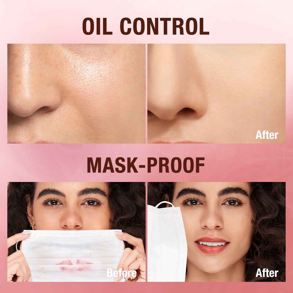O.TWO.O Bedak Padat & Concealer Set 2PCS Full Coverage Waterproof Oil Control Long Lasting Matte Finish