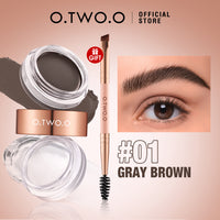 2-in-1 Eyebrow  Long-lasting Hold Color Locking  FLUFF SHAPING BROW WAX & BROW CREAM 3D Wild Eyebrows