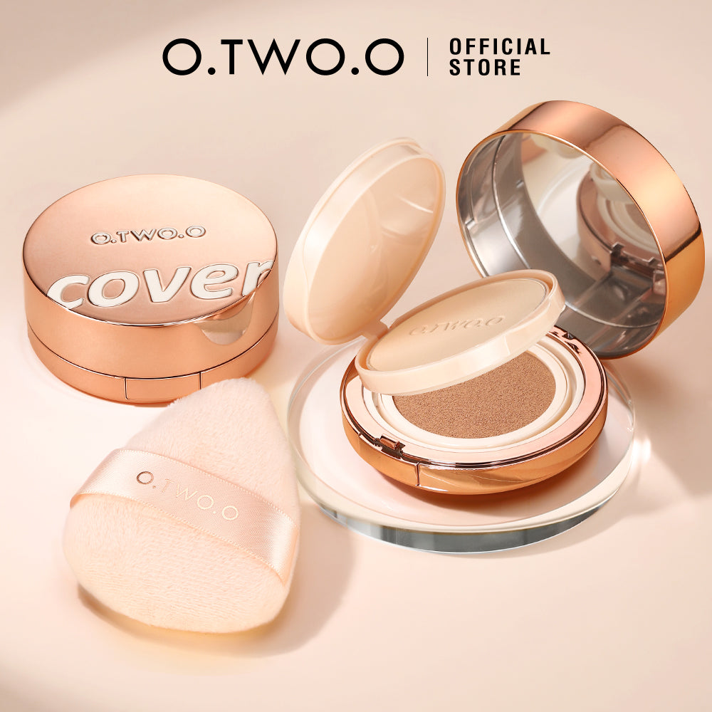 2 In 1 Cushion Foundation & Powder All Day Soft Focus Powder Cushion Cream Matte Lock Makeup Waterproof 24H Makeup Lasting