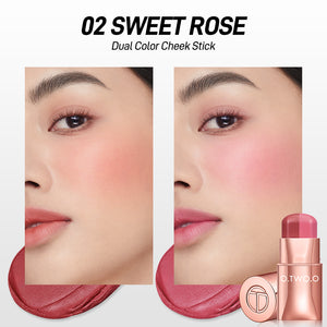 O.TWO.O Haute Dual Color Silky-Soft Lip & Cheek Stick Two-Color Combination Three Uses Soft Matte