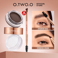 2-in-1 Eyebrow  Long-lasting Hold Color Locking  FLUFF SHAPING BROW WAX & BROW CREAM 3D Wild Eyebrows