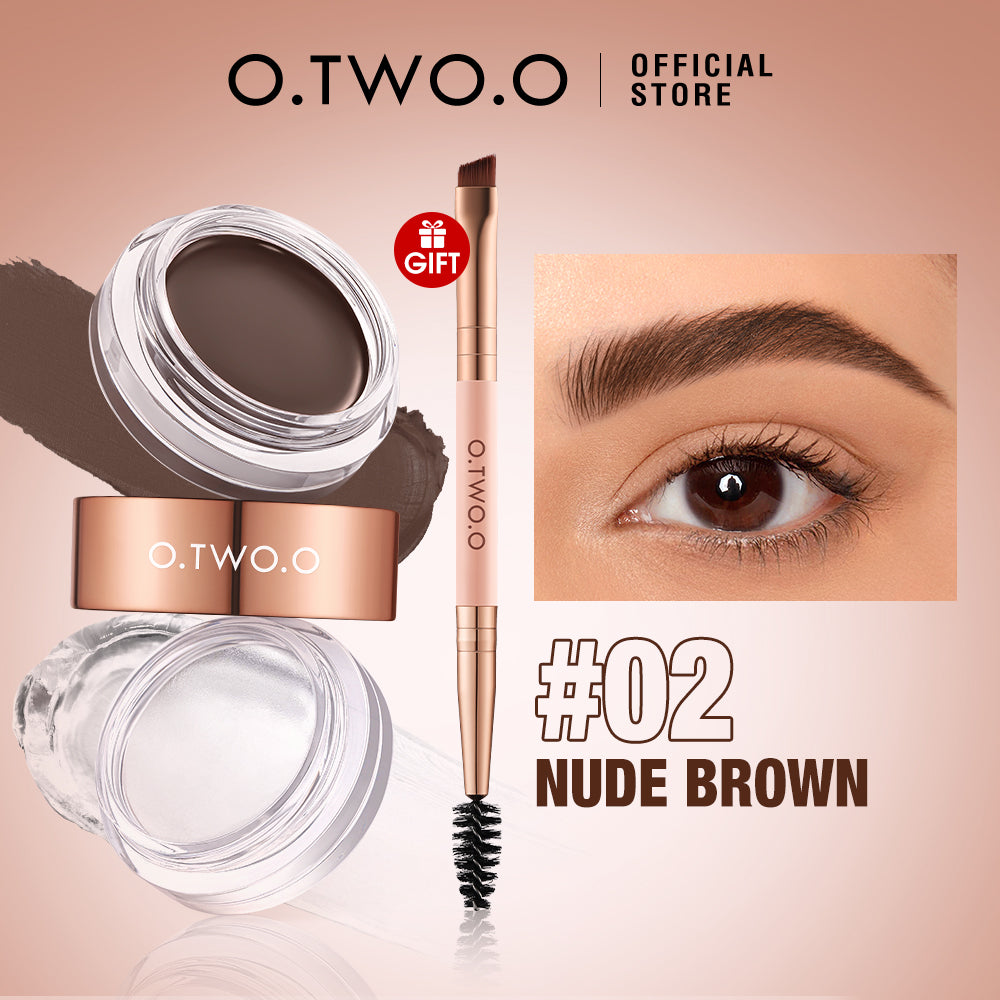 2-in-1 Eyebrow  Long-lasting Hold Color Locking  FLUFF SHAPING BROW WAX & BROW CREAM 3D Wild Eyebrows