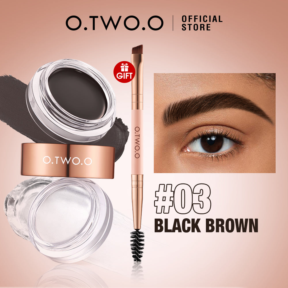 2-in-1 Eyebrow  Long-lasting Hold Color Locking  FLUFF SHAPING BROW WAX & BROW CREAM 3D Wild Eyebrows