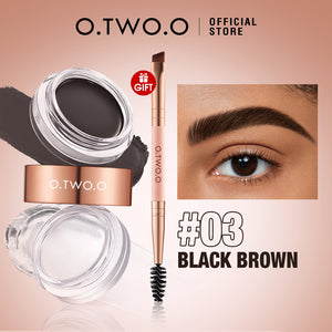 2-in-1 Eyebrow  Long-lasting Hold Color Locking  FLUFF SHAPING BROW WAX & BROW CREAM 3D Wild Eyebrows