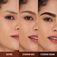 2-in-1 Eyebrow  Long-lasting Hold Color Locking  FLUFF SHAPING BROW WAX & BROW CREAM 3D Wild Eyebrows