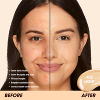 O.TWO.O Bedak Padat & Concealer Set 2PCS Full Coverage Waterproof Oil Control Long Lasting Matte Finish