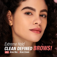 2-in-1 Eyebrow  Long-lasting Hold Color Locking  FLUFF SHAPING BROW WAX & BROW CREAM 3D Wild Eyebrows