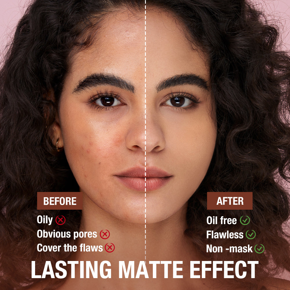 O.TWO.O Bedak Padat & Concealer Set 2PCS Full Coverage Waterproof Oil Control Long Lasting Matte Finish