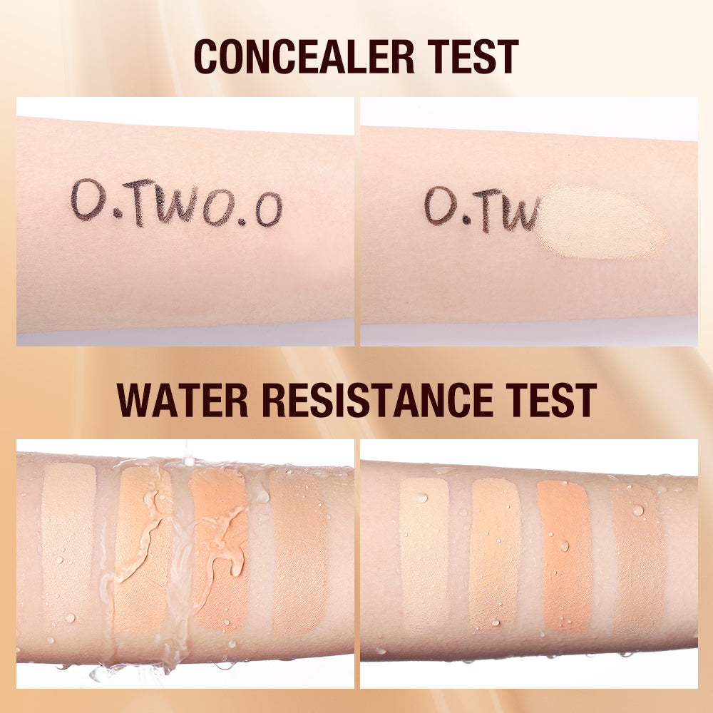 O.TWO.O Bedak Padat & Concealer Set 2PCS Full Coverage Waterproof Oil Control Long Lasting Matte Finish
