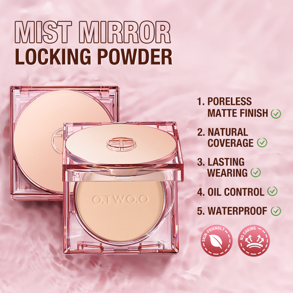 O.TWO.O Bedak Padat & Concealer Set 2PCS Full Coverage Waterproof Oil Control Long Lasting Matte Finish